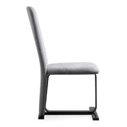 Tasha - Modern Grey Linen + Brushed Gunmetal Dining Chair (Set of 2) - image 3