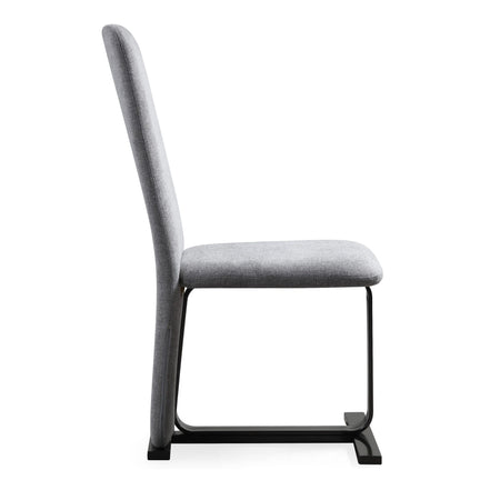 Tasha - Modern Grey Linen + Brushed Gunmetal Dining Chair (Set of 2) - image 3