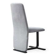 Tasha - Modern Grey Linen + Brushed Gunmetal Dining Chair (Set of 2) - image 4