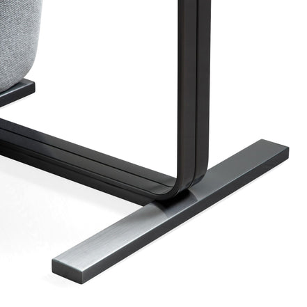 Tasha - Modern Grey Linen + Brushed Gunmetal Dining Chair (Set of 2) - image 5