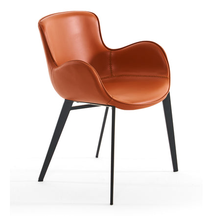Tayla - Modern Cognac Eco-Leather Dining Chair - image 5