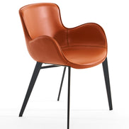 Tayla - Modern Cognac Eco-Leather Dining Chair - image 2