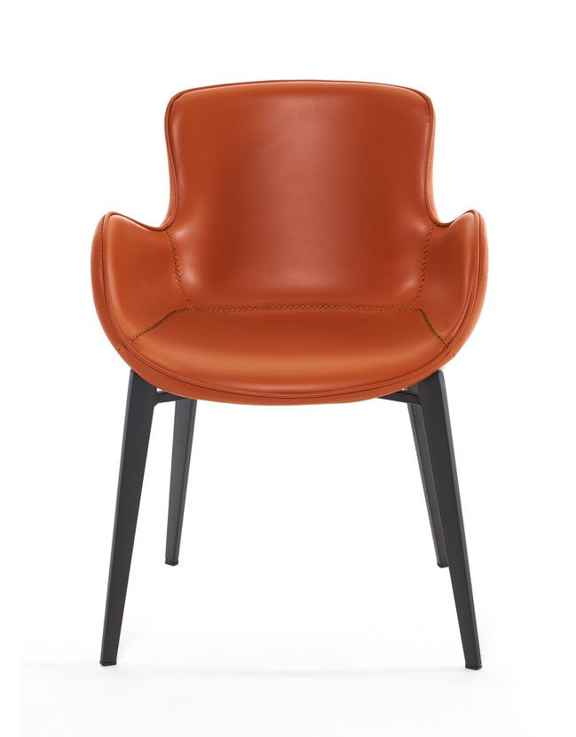 Tayla - Modern Cognac Eco-Leather Dining Chair