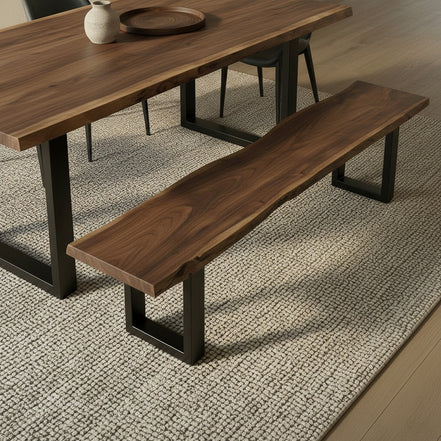 Taylor - X-Large 102" Modern Live Edge Dining Bench - image 5