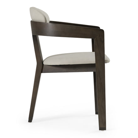 Thorne Light Grey and Dark Grey Arm Dining Chair - image 3
