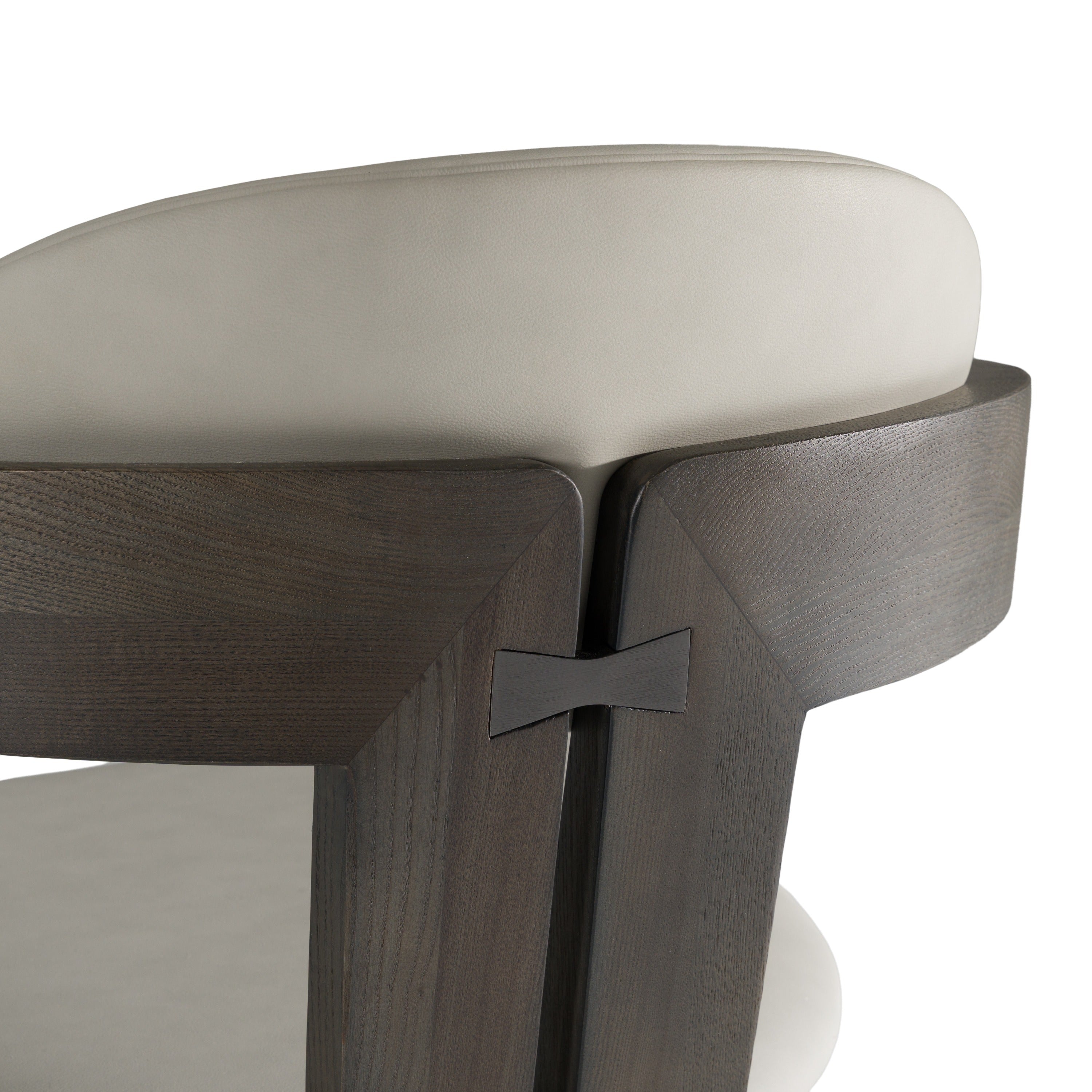 Thorne Light Grey and Dark Grey Arm Dining Chair - image 5