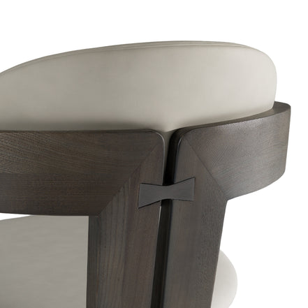 Thorne Light Grey and Dark Grey Arm Dining Chair - image 5