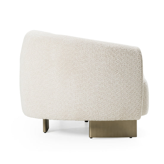Thrive - Modern Beige Fabric + Antique Brass Sofa - image 2