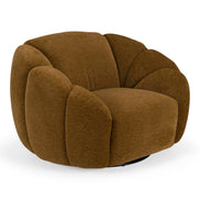 Thune - Modern Brown Fabric Swivel Accent Chair - image 3