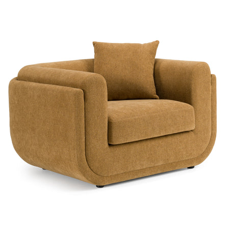 Tiene - Modern Orange Fabric Chair - image 2