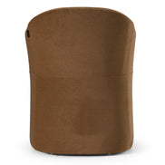 Timothy - Modern Brown Fabric Dining Chair w/ Castor Wheels - image 4