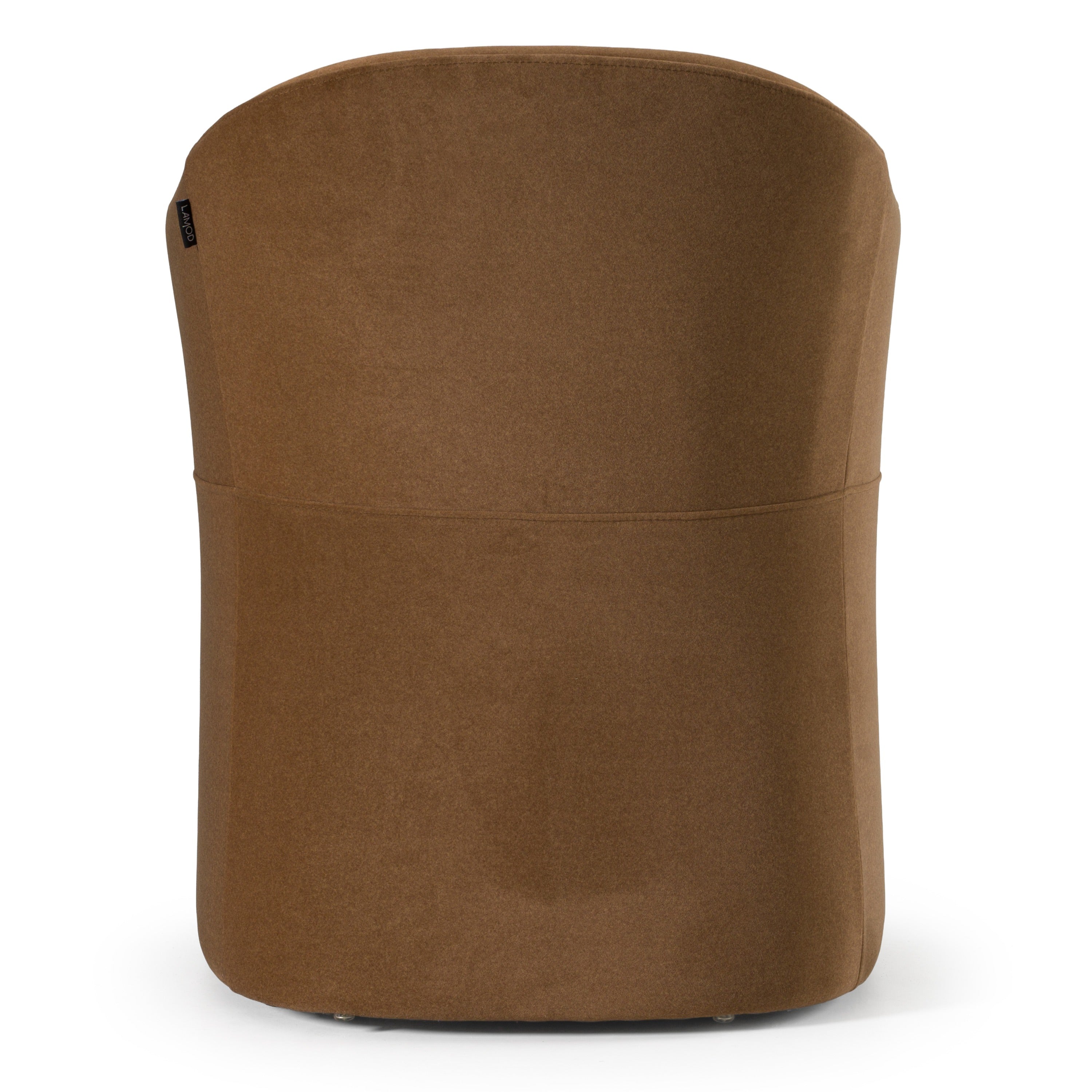 Timothy - Modern Brown Fabric Dining Chair w/ Castor Wheels - image 4