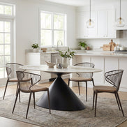 Armana Dining Table White & Brown