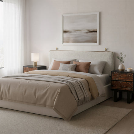 Bela Floating Queen Headboard Ivory