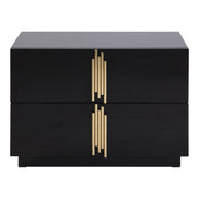 Token - Modern Black + Gold Wide Nightstand - image 5