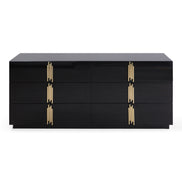 Token - Modern Black + Gold Wide Dresser - image 5