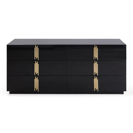 Token - Modern Black + Gold Wide Dresser - image 5