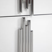 Token - Modern White & Stainless Steel Wide Nightstand - image 5