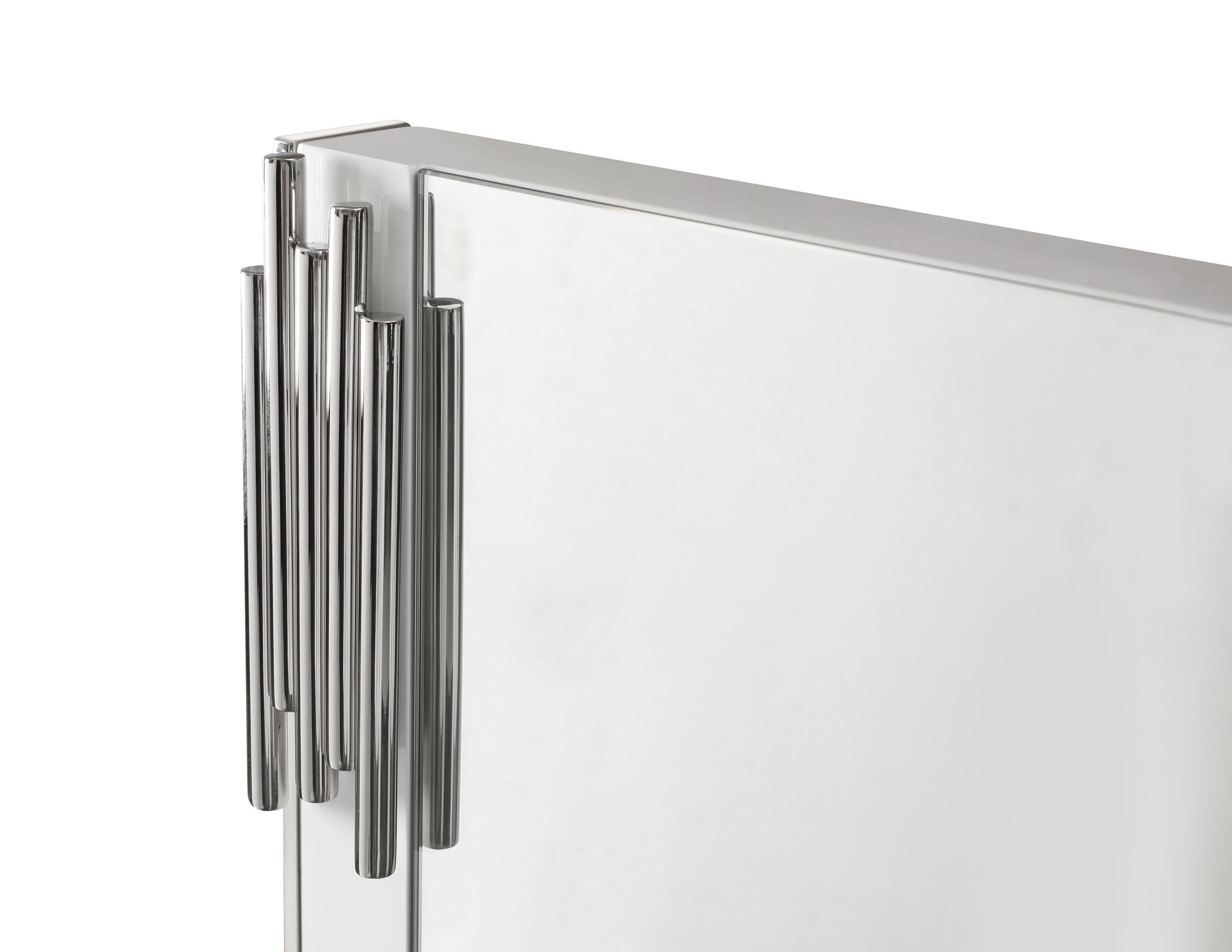 Token - Modern White & Stainless Steel Mirror - image 2