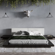 Tokyo - Queen Contemporary Black and White Platform Bed - image 2