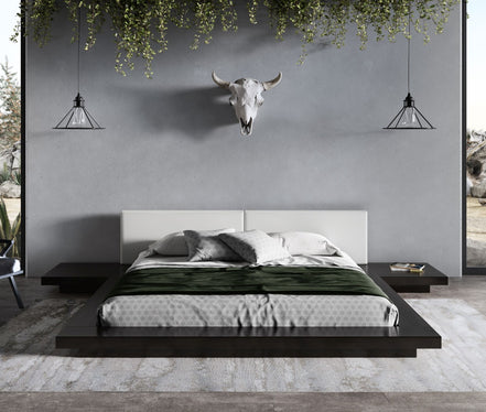 Tokyo - Queen Contemporary Black and White Platform Bed - image 2