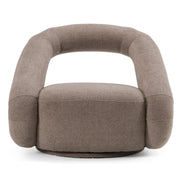 Tony - Modern Brown Fabric Swivel Accent Chair - image 2