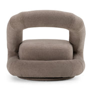 Tony - Modern Brown Fabric Swivel Accent Chair - image 4