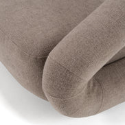 Tony - Modern Brown Fabric Swivel Accent Chair - image 5