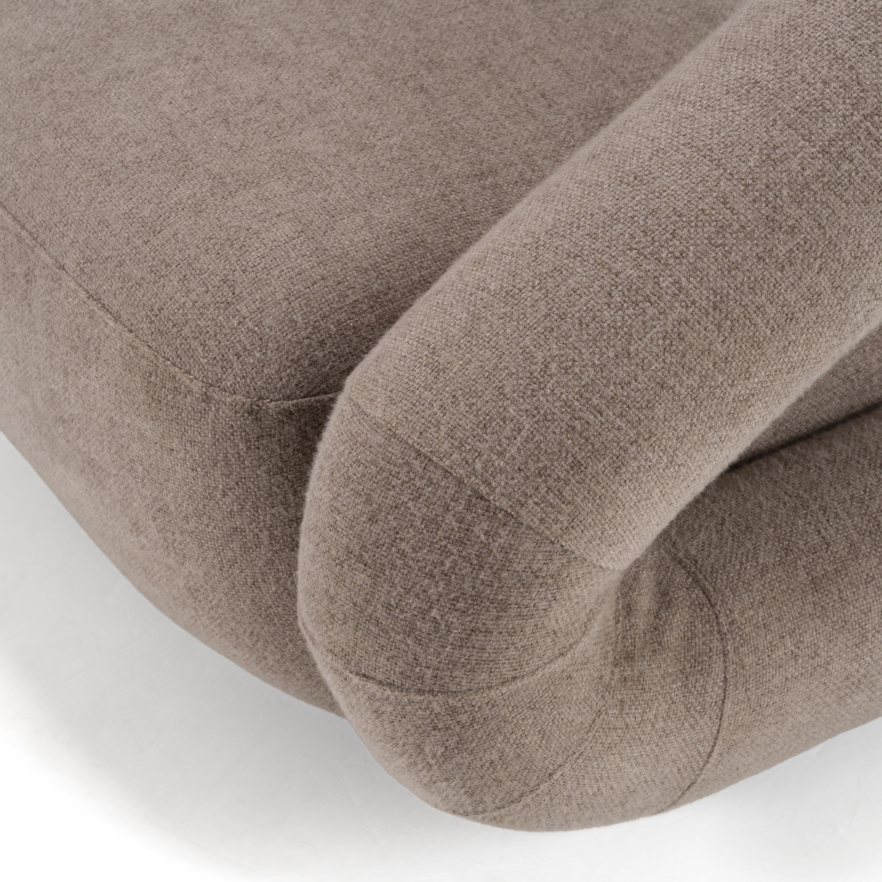 Tony - Modern Brown Fabric Swivel Accent Chair - image 5