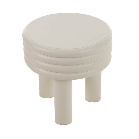 Townley - Contemporary White Round End Table