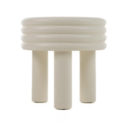 Townley - Contemporary White Round End Table - image 3