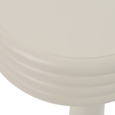 Townley - Contemporary White Round End Table - image 4
