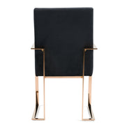 Trea - Modern Black Velvet & Rosegold Dining Chair - image 5