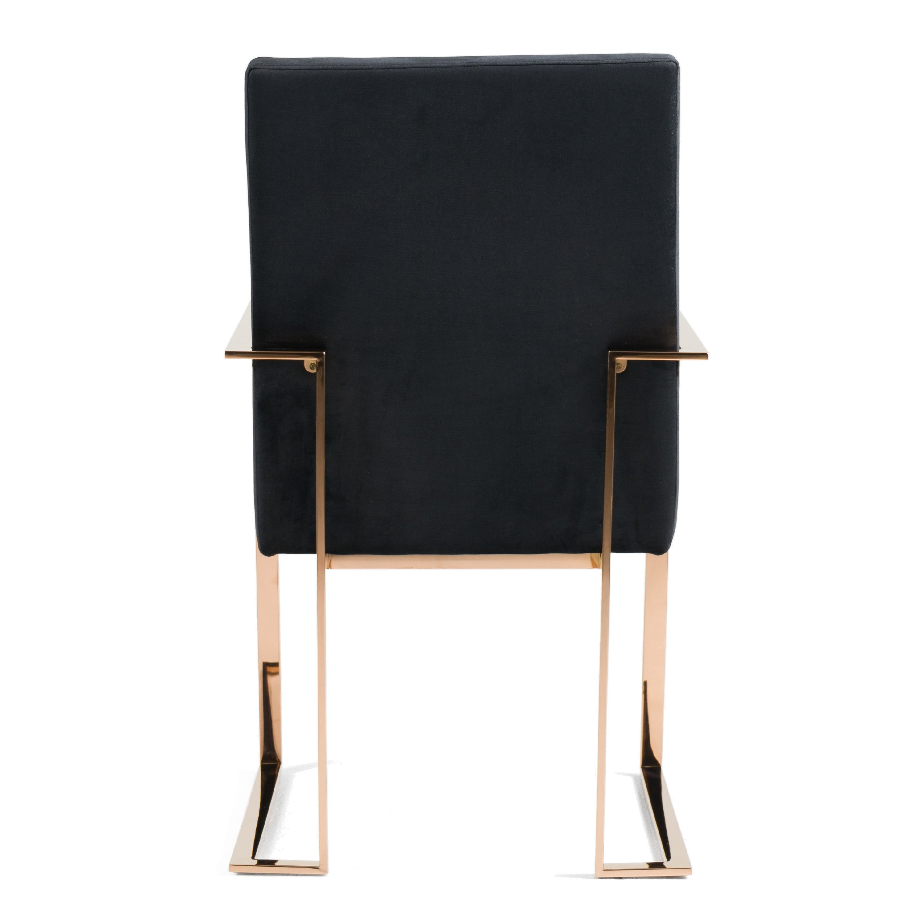 Trea - Modern Black Velvet & Rosegold Dining Chair - image 5