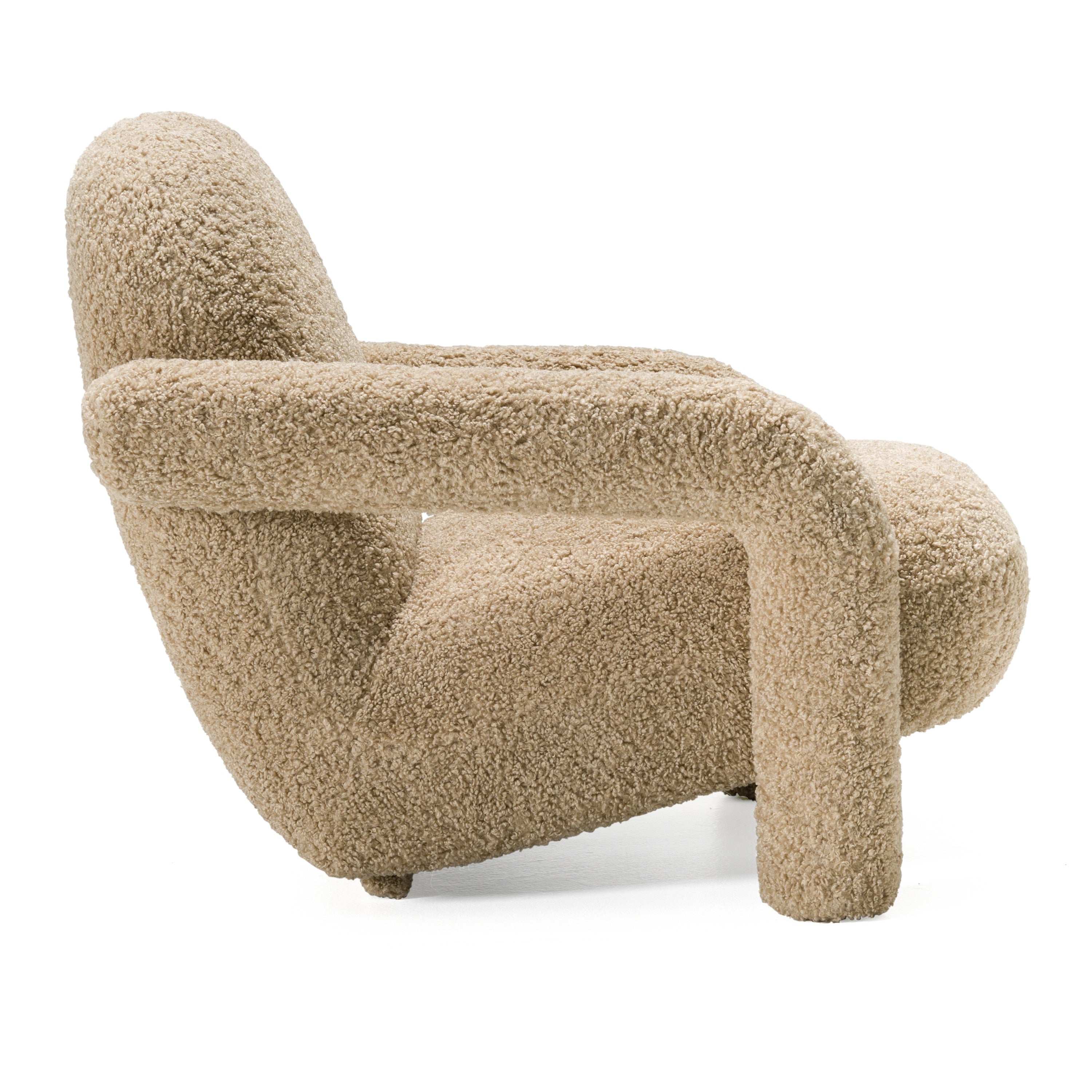 Trevor - Modern Tan Fabric Accent Chair - image 2