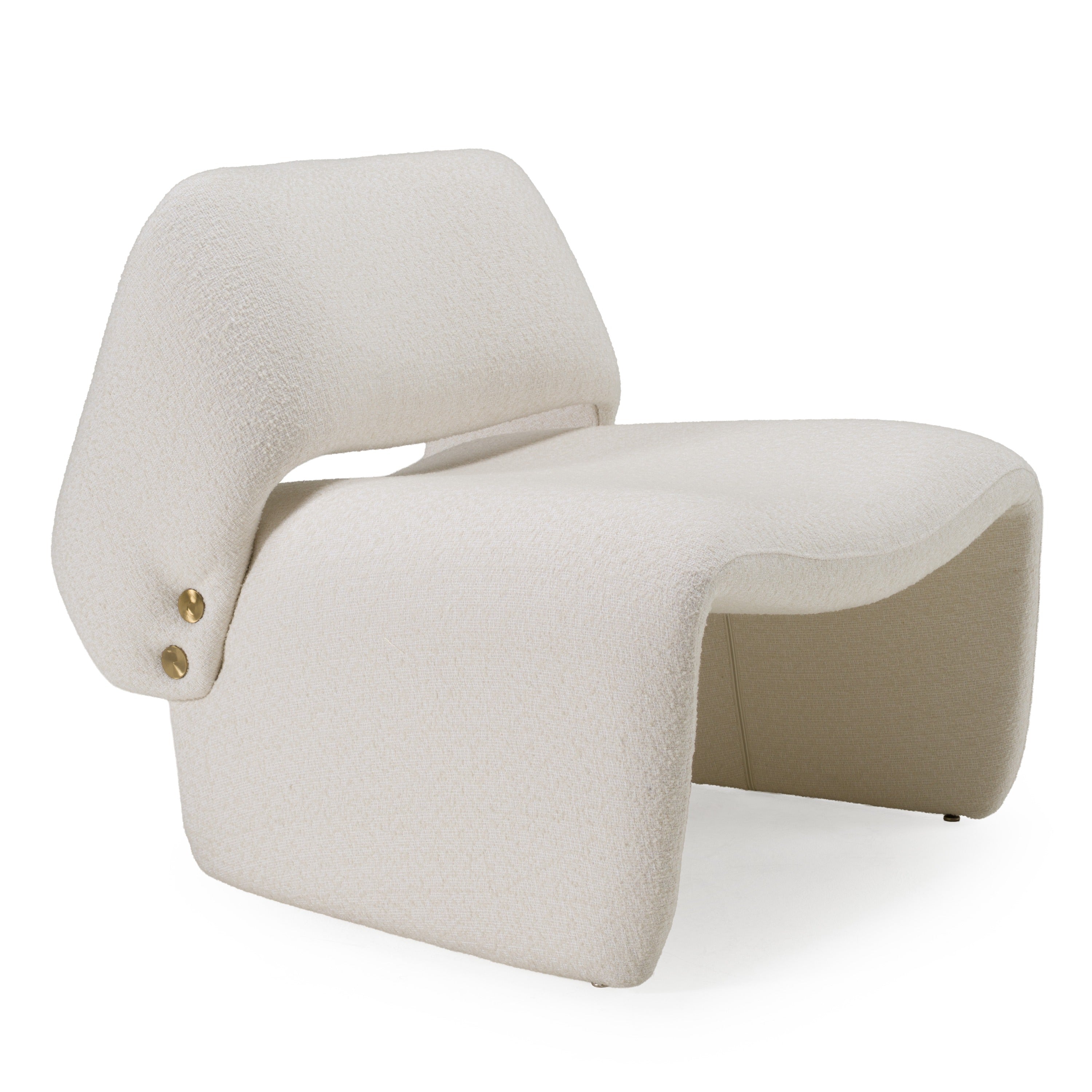 Tristan Modern Off White Fabric Accent Chair - image 2