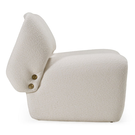 Tristan Modern Off White Fabric Accent Chair - image 4