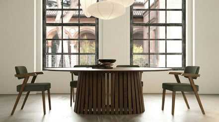 Truman - Mid-Century Modern Walnut Oval Dining Table - image 5