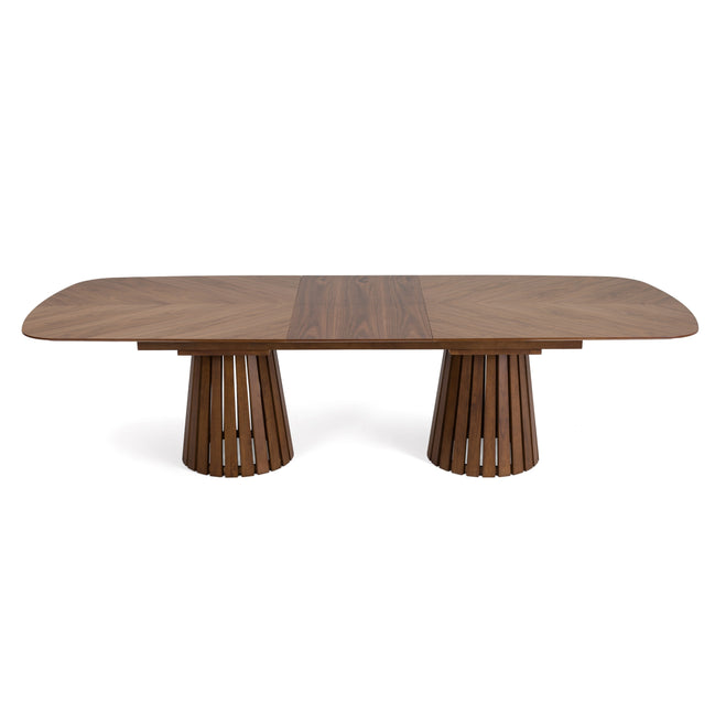 Truman - Mid-Century Modern Walnut Extendable Dining Table
