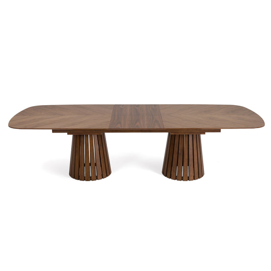 Truman - Mid-Century Modern Walnut Extendable Dining Table