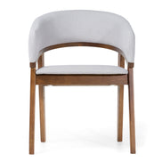 Truman - Mid-Century Modern Grey + Walnut Dining Chair - image 2