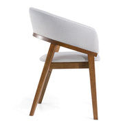 Truman - Mid-Century Modern Grey + Walnut Dining Chair - image 3