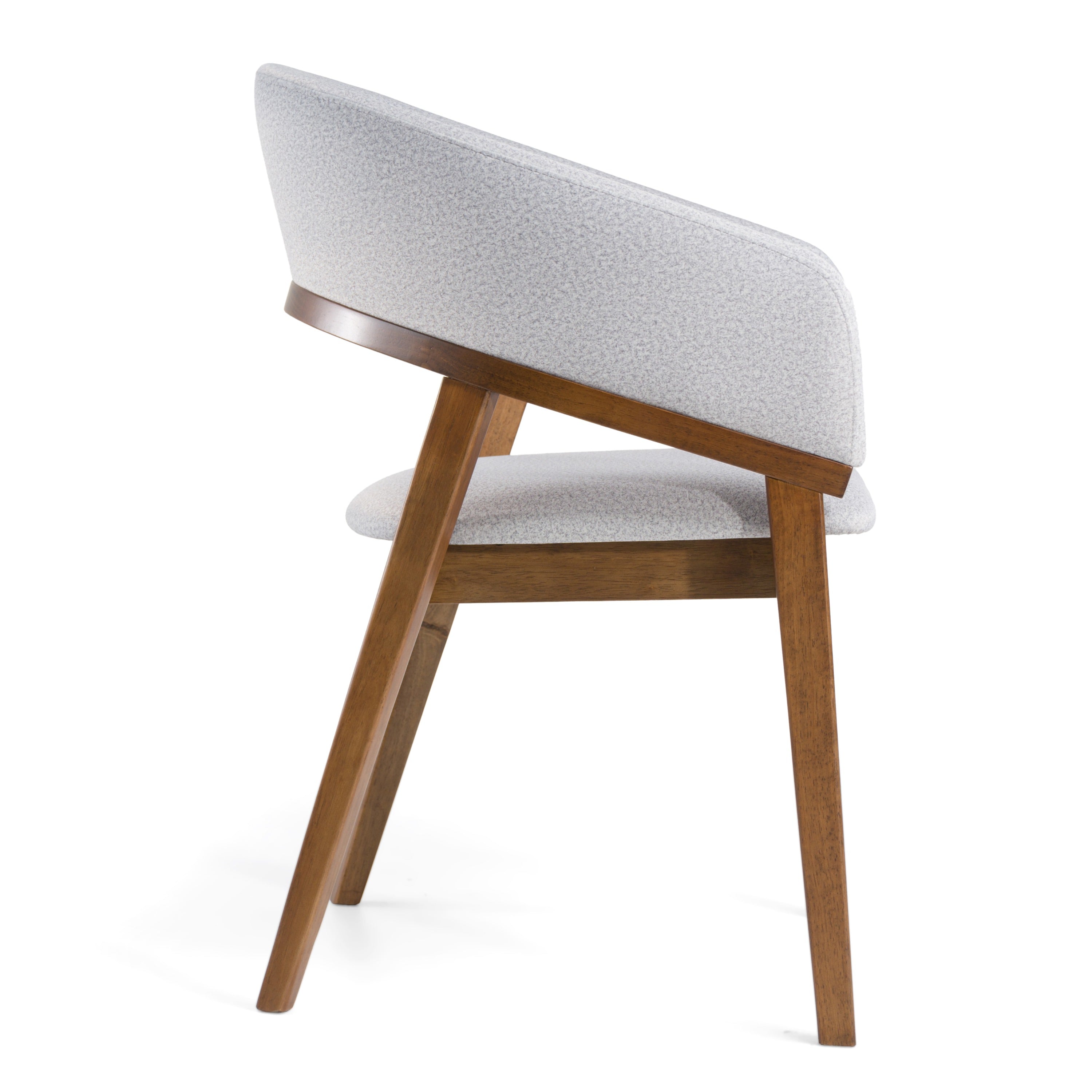 Truman - Mid-Century Modern Grey + Walnut Dining Chair - image 3