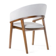 Truman - Mid-Century Modern Grey + Walnut Dining Chair - image 5