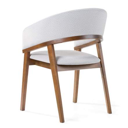 Truman - Mid-Century Modern Grey + Walnut Dining Chair - image 5