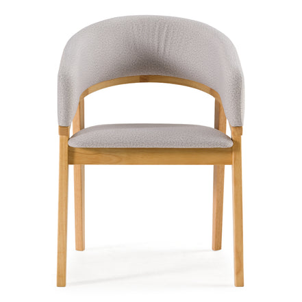 Truman - Mid-Century Modern Grey + Natural Oak Dining Chair