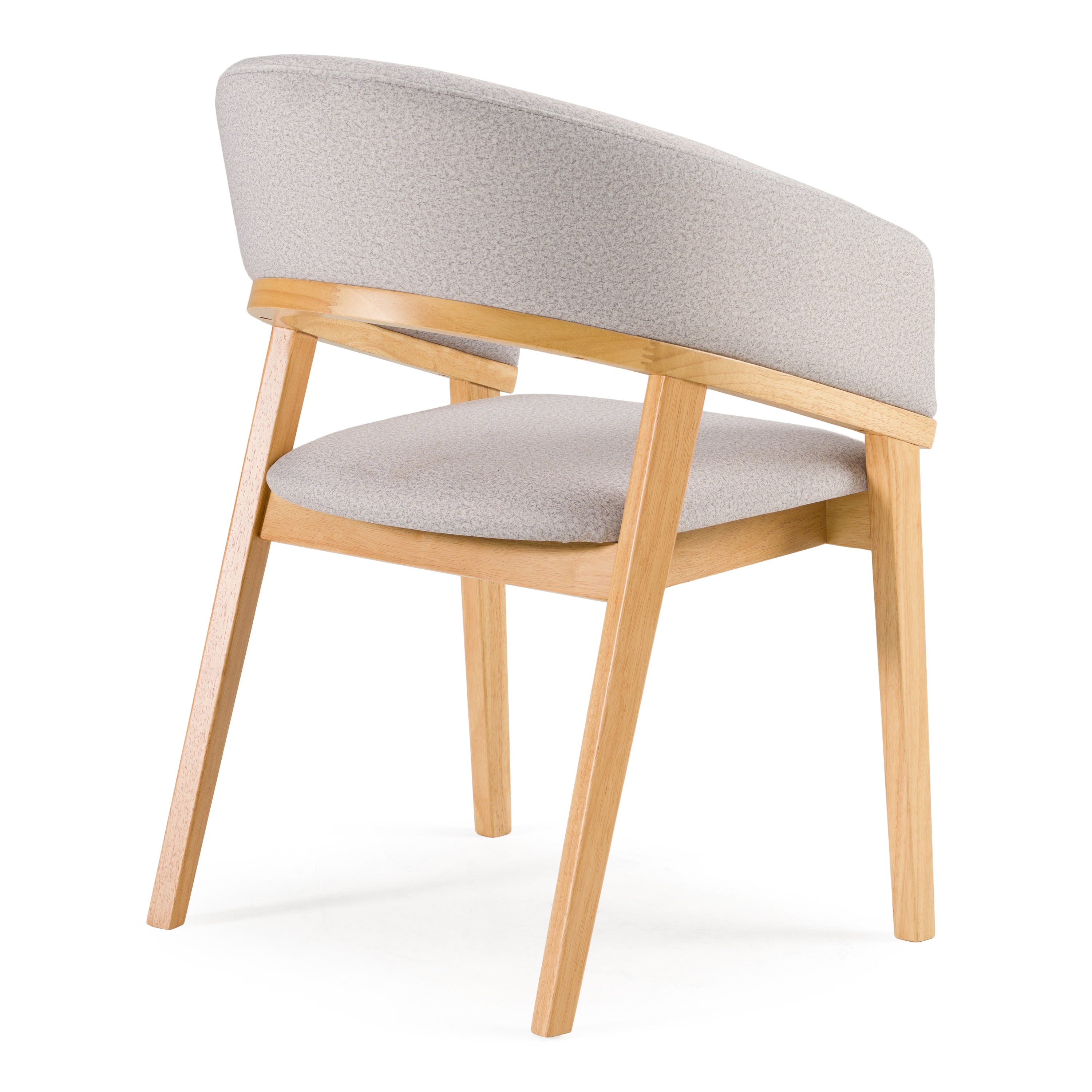 Truman - Mid-Century Modern Grey + Natural Oak Dining Chair - image 4