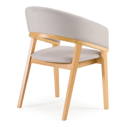 Truman - Mid-Century Modern Grey + Natural Oak Dining Chair - image 4