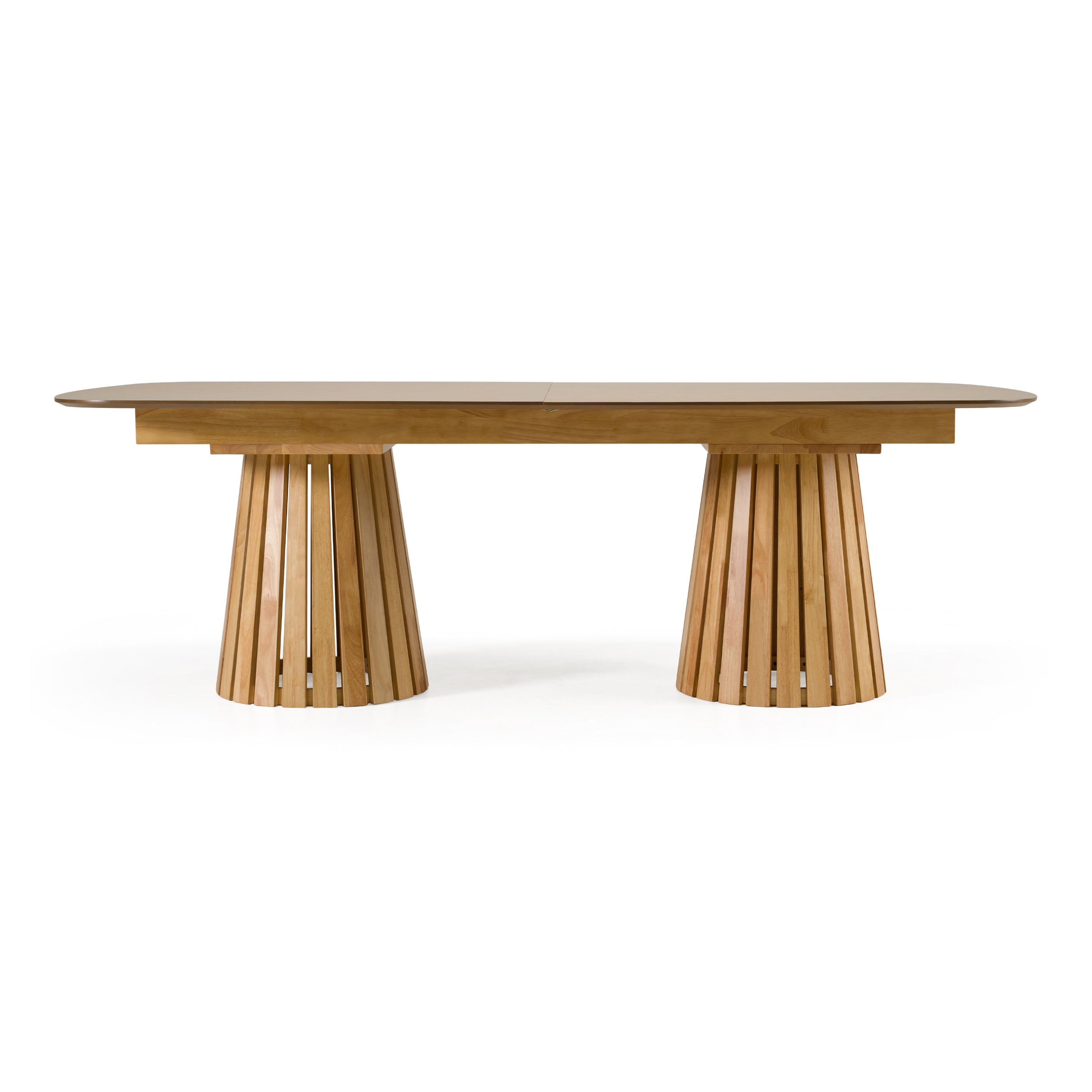 Truman - Mid-Century Modern Natural Oak Extendable Dining Table - image 3