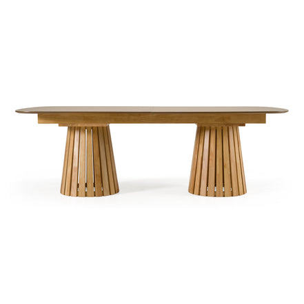 Truman - Mid-Century Modern Natural Oak Extendable Dining Table - image 3